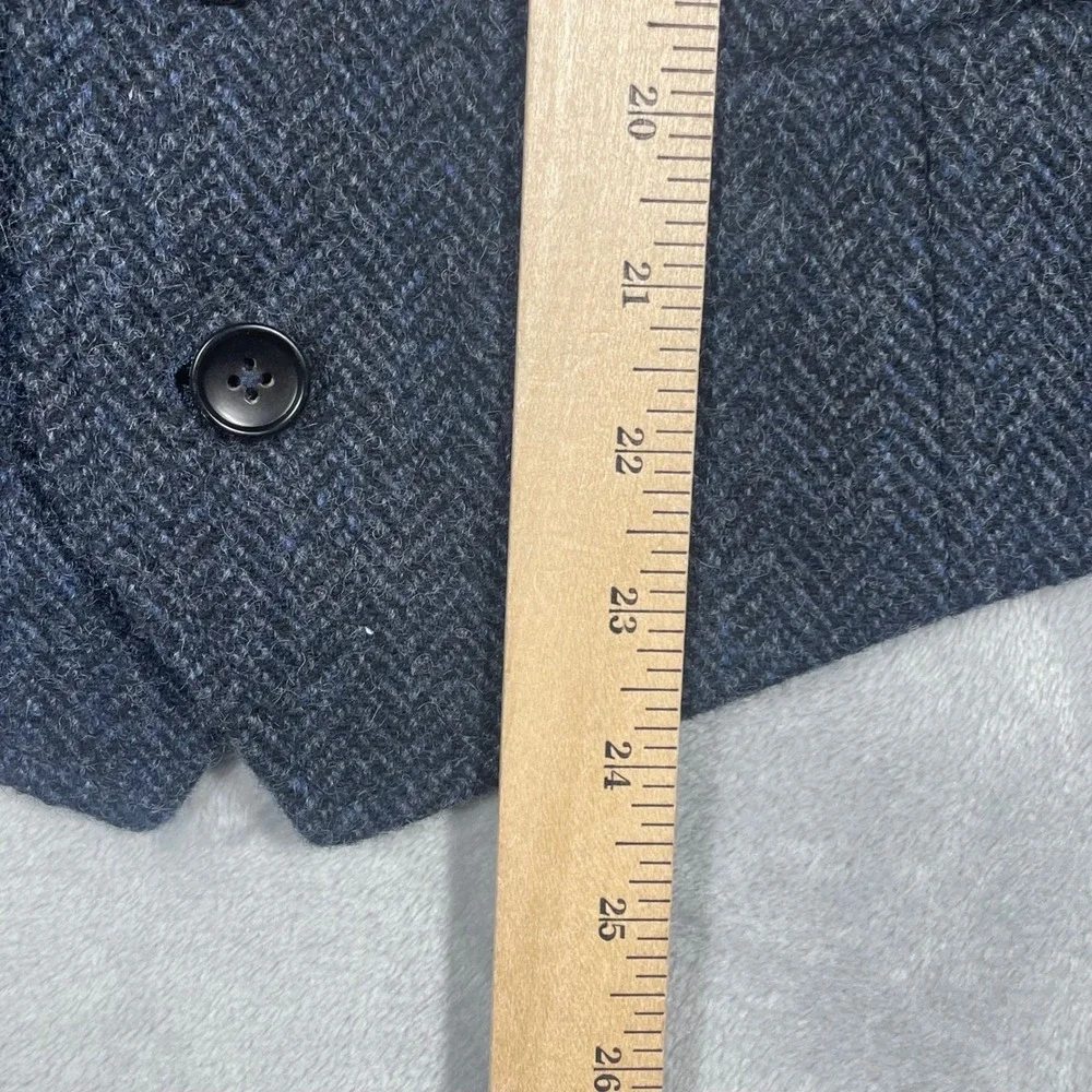 Bibury Court Harris Tweed Wool Herringbone Vest Navy Blue Waistcoat Mens 2 S
